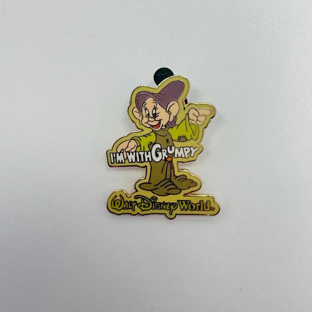 WDW Walt Disney World 2003 Dopey I'm With Grumpy Trading Pin Snow White Dwarfs